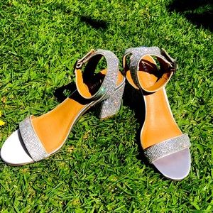 Brand New WO box sparkling rhinestone sandals